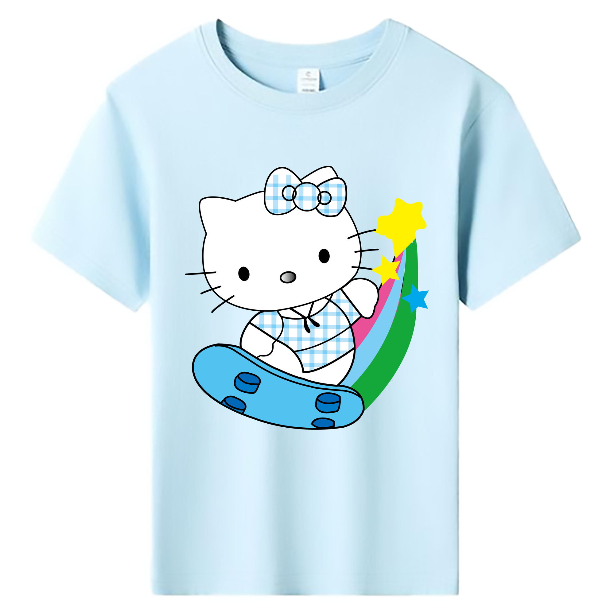 （画像用） Hello Kitty ハローキティ 綿100％キッズTシャツ（フロントプリント）